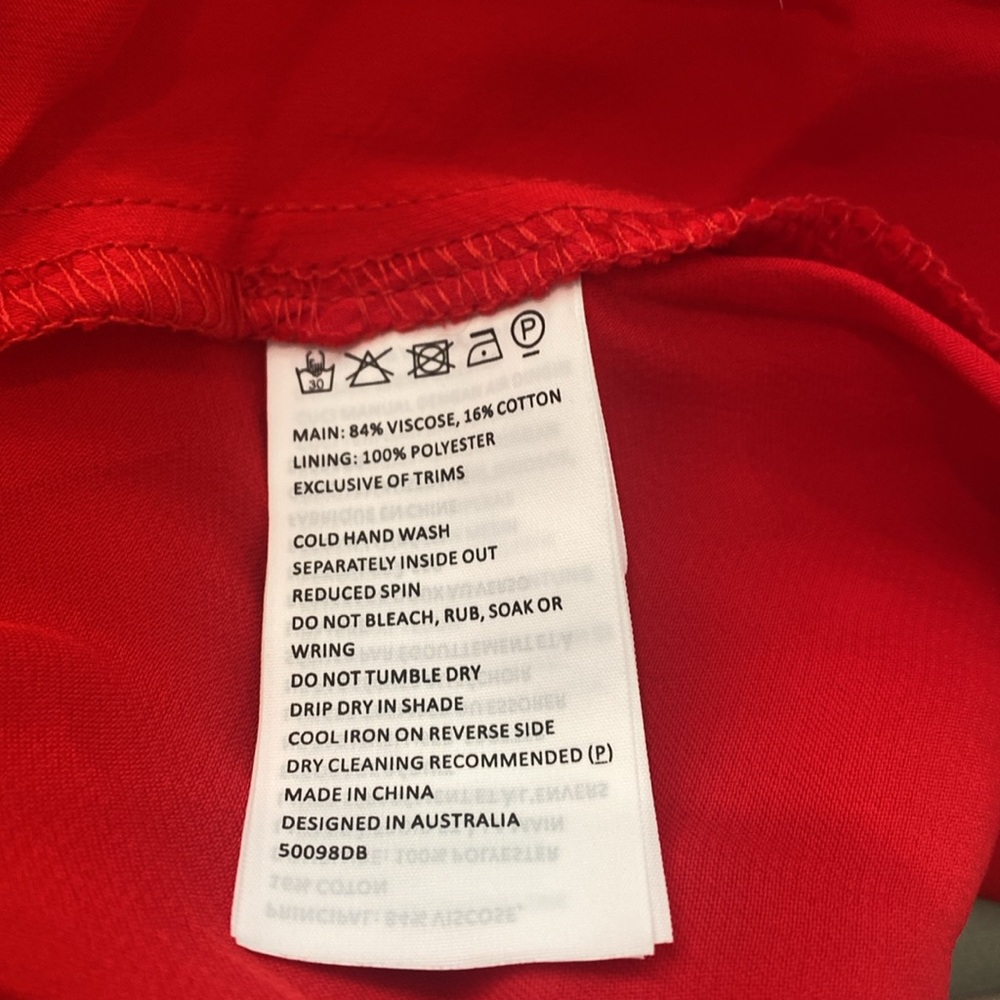 BARBOT RED SLIP DRESS    NWT - Picture 13 of 15